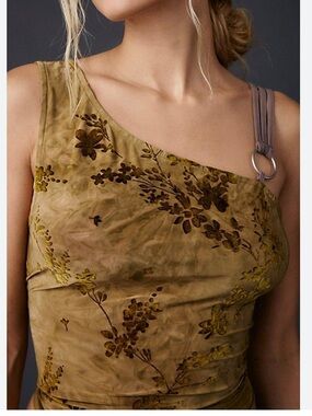 Urban Outfitters Tan Amber One-Shoulder O-Ring Strap top